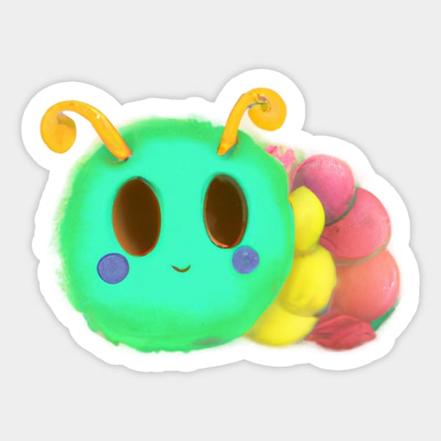 Cute Caterpillar Drawing Sticker by Play Zoo